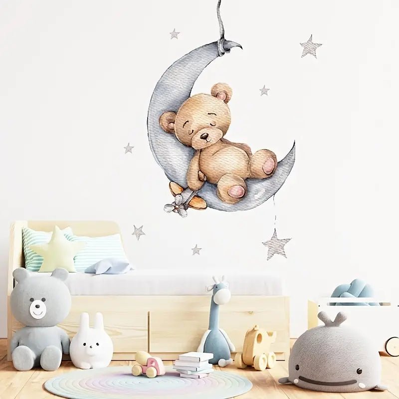 Moon & Bear Nursery Wall Sticker - Nursery Stickers