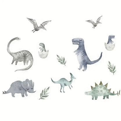 Watercolour Dinosaur Nursery Wall Stickers