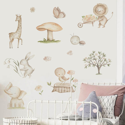 Animals In Nature Nursery Wall Stickers - Nursery Stickers