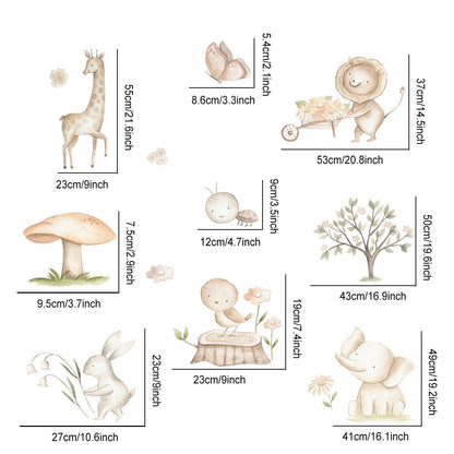 Animals In Nature Nursery Wall Stickers - Nursery Stickers