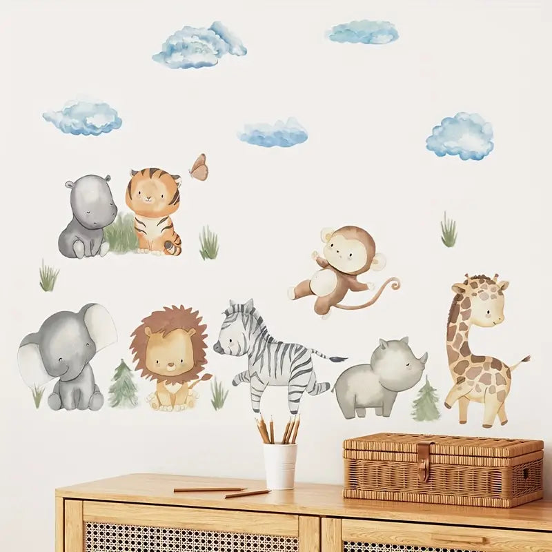 Playful Animals Nursery Wall Stickers