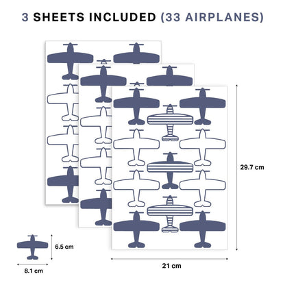 Tiny Planes Nursery Wall Stickers - Nursery Stickers