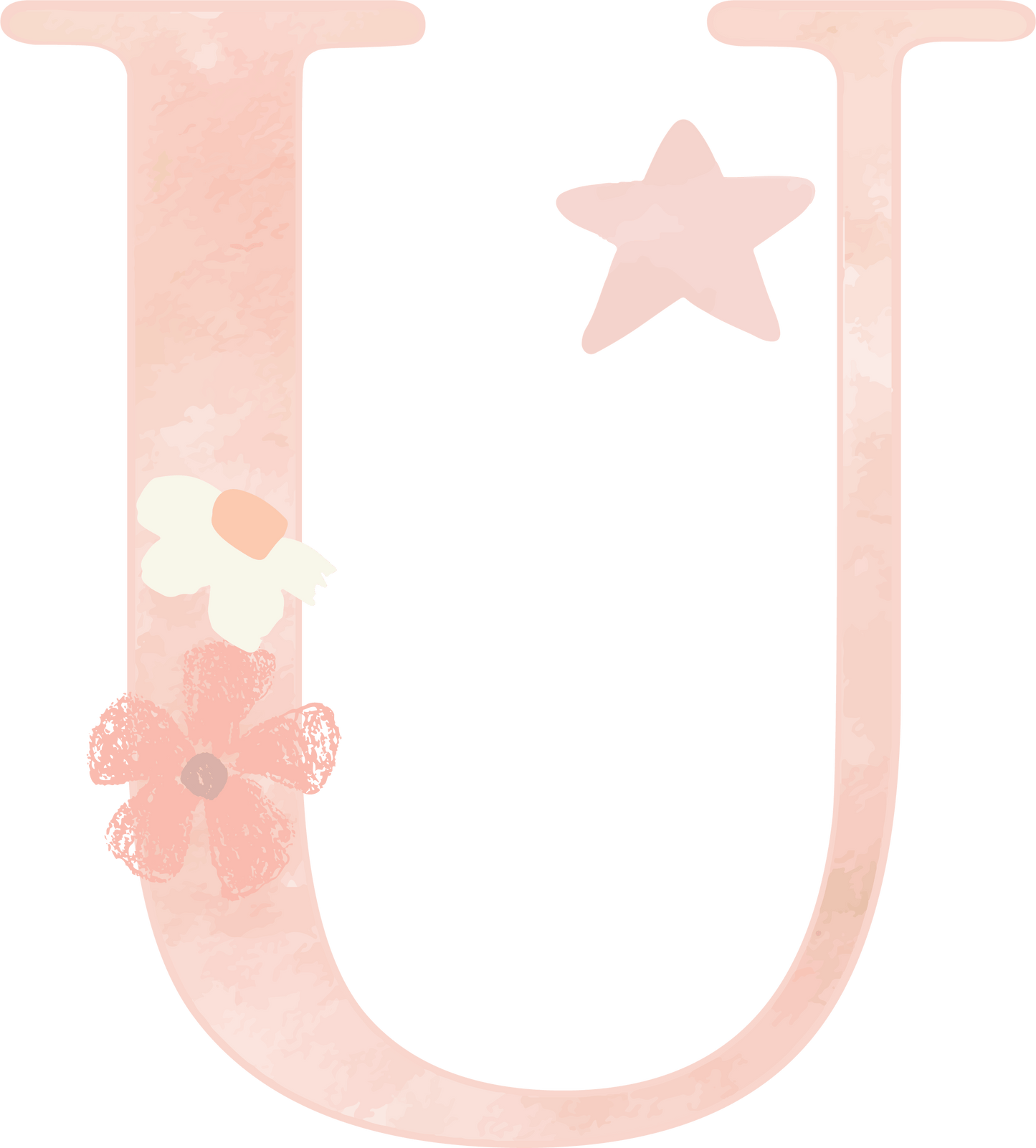 Letter U - Rainbow Garden - Nursery Stickers