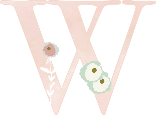 Letter W - Rainbow Garden - Nursery Stickers