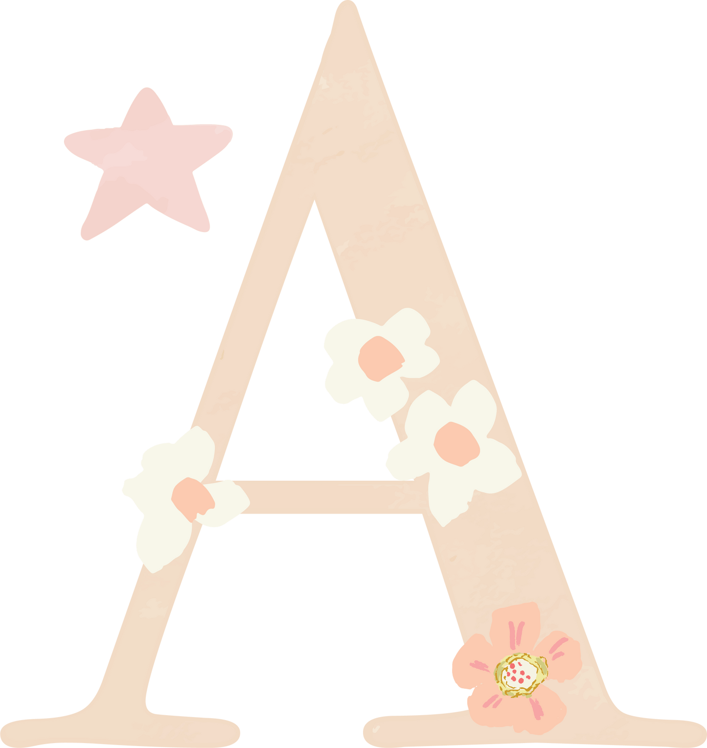 Letter A - Rainbow Garden - Nursery Stickers