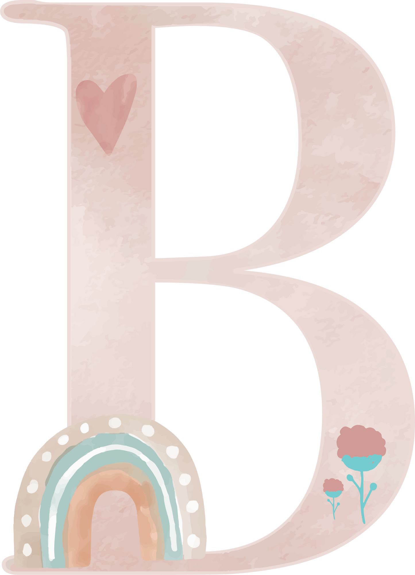 Letter B - Rainbow Garden - Nursery Stickers