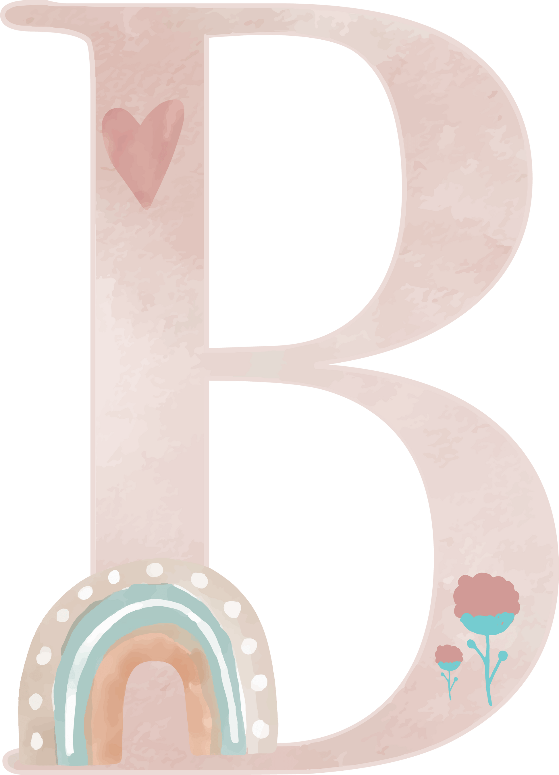 Letter B - Rainbow Garden - Nursery Stickers