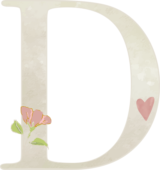 Letter D - Rainbow Garden - Nursery Stickers