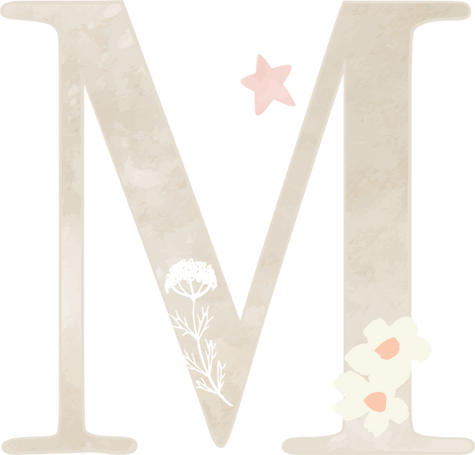 Letter M - Rainbow Garden - Nursery Stickers