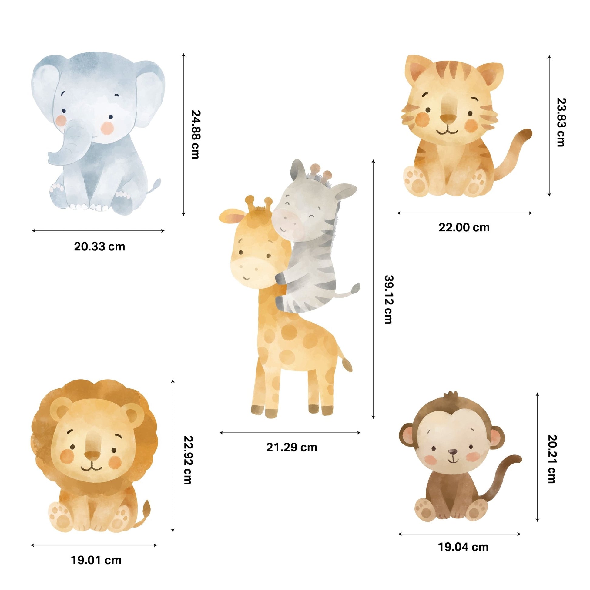 Safari Star Animal Friends Nursery Wall Stickers - Nursery Stickers