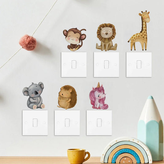 Animal Light Switch Wall Sticker - Nursery Stickers