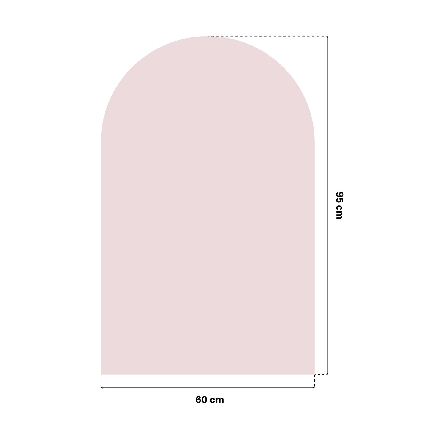 Close-up of removable magnetic arch chalkboard wall sticker’s smooth surface and magnetic feature for kid-friendly use