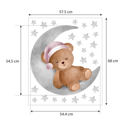 Sleepy Bear Nursery Wall Sticker - Nursery Stickers