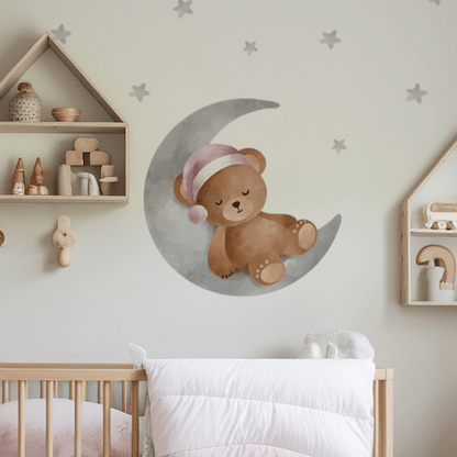 Sleepy Bear Nursery Wall Sticker - Nursery Stickers