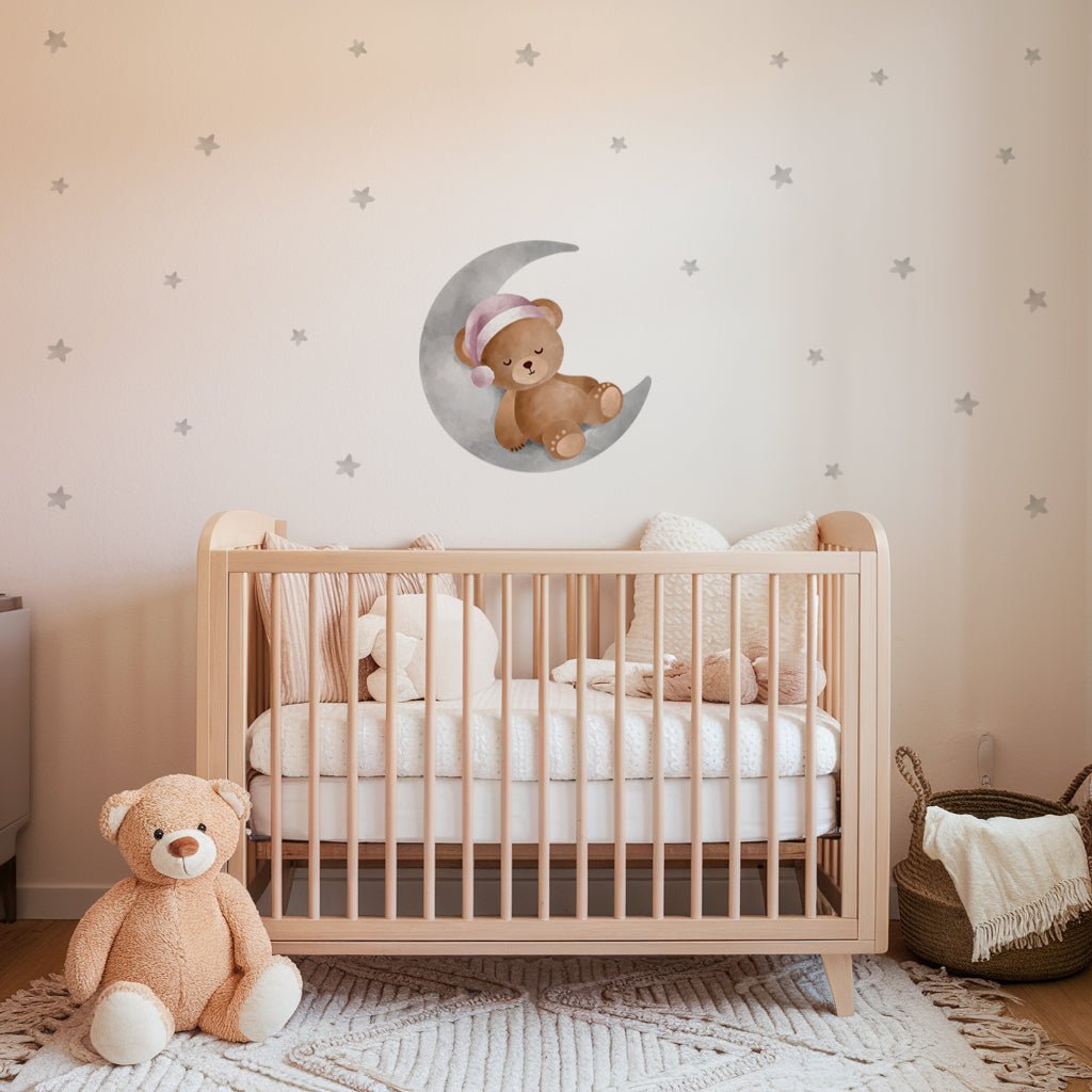 Sleepy Bear Nursery Wall Sticker - Nursery Stickers