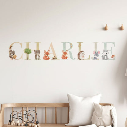 Woodland Personalised Names Nursery Wall Stickers - Nursery Stickers