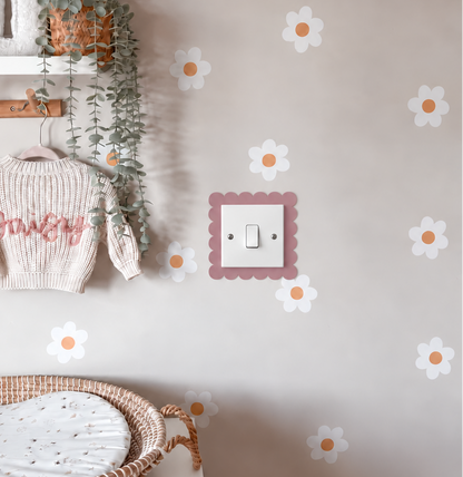 Scalloped Light Switch Border Decal Wall Sticker