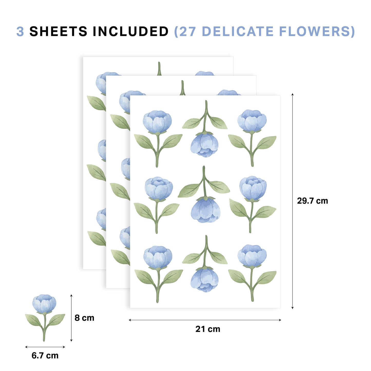 Bluebell Bloom Nursery Wall Stickers