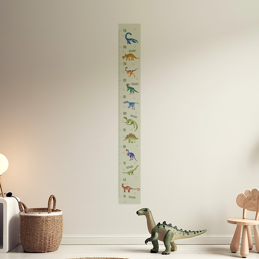 Dinosaur Height Chart Nursery Wall Stickers