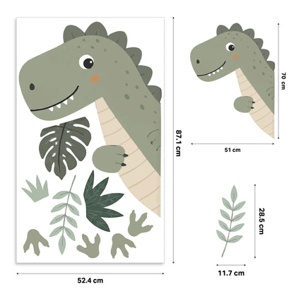 Peeking Dinosaur Nursery Wall Sticker