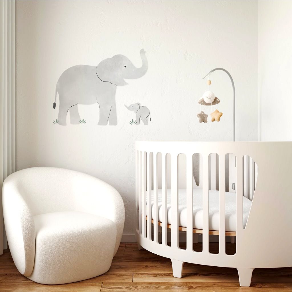 Cute Sleeping Baby Elephant Giraffe Wall Stickers, Sacinora