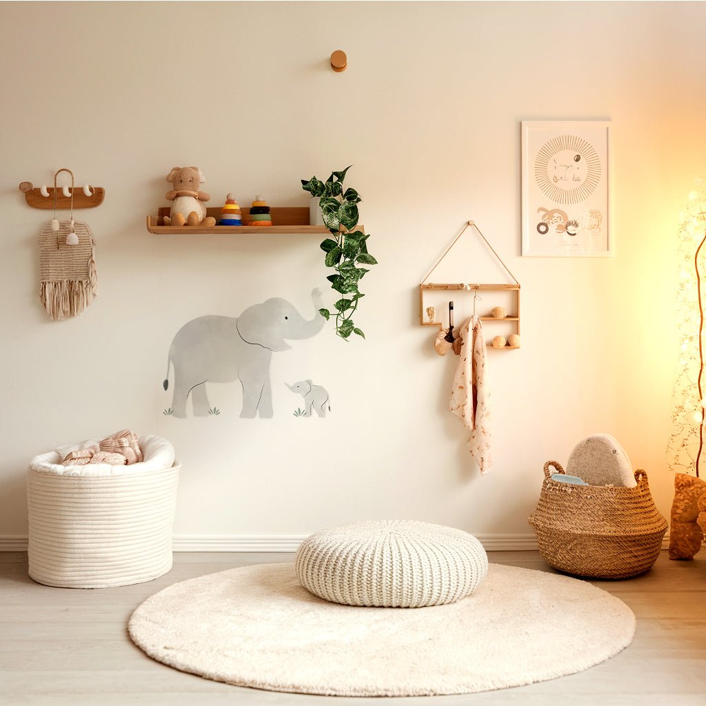 Mama & Baby Elephant Wall Sticker - Nursery Stickers