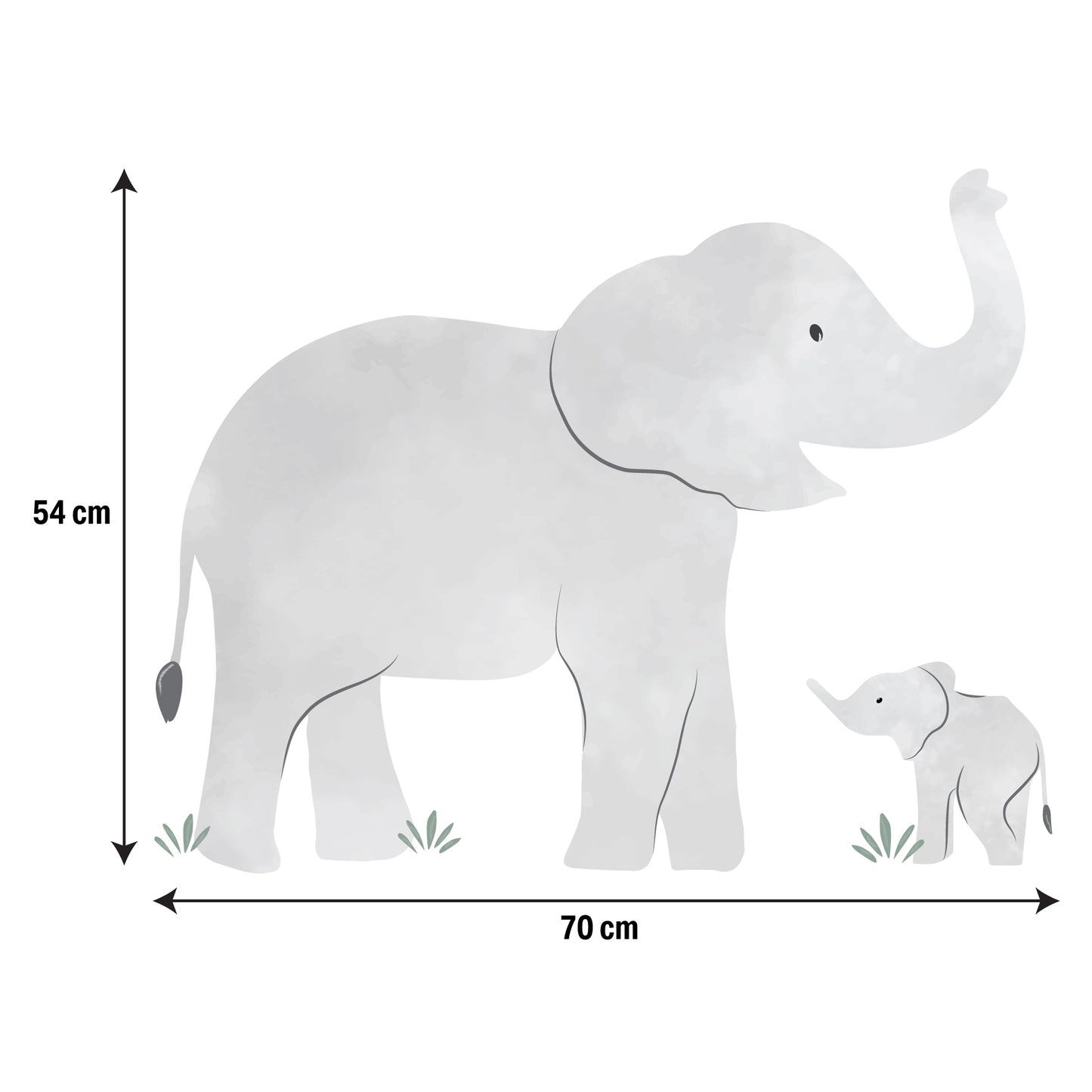 Mama & Baby Elephant Wall Sticker - Nursery Stickers