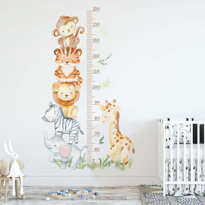 Safari Adventure Height Chart Nursery Wall Sticker - Nursery Stickers