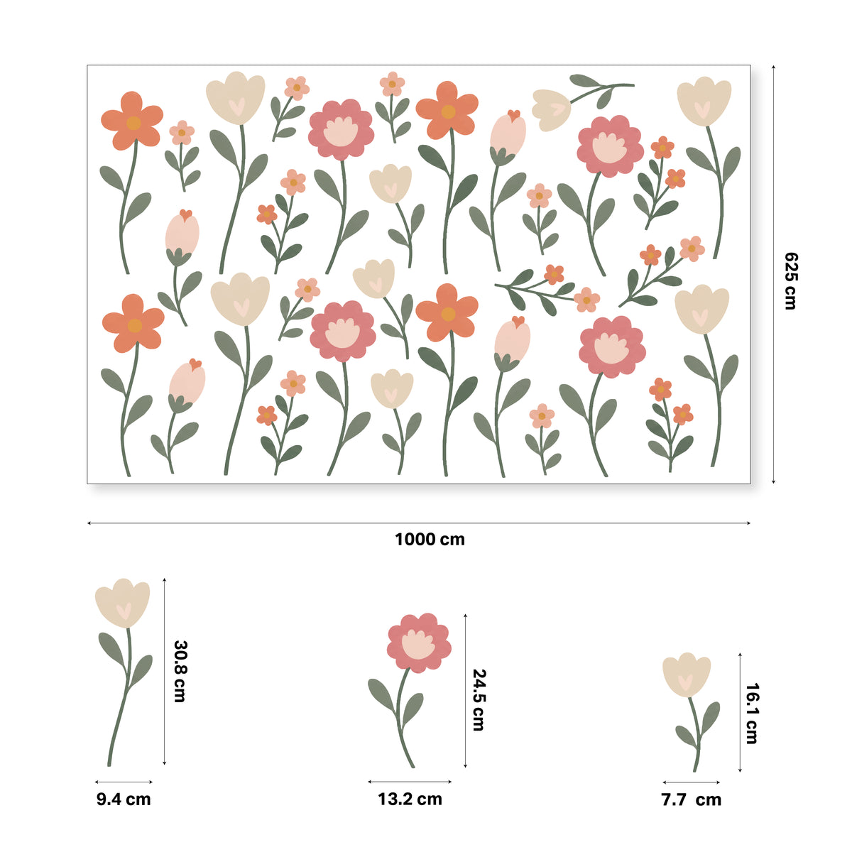 Flower Patch Nursery Wall Stickers