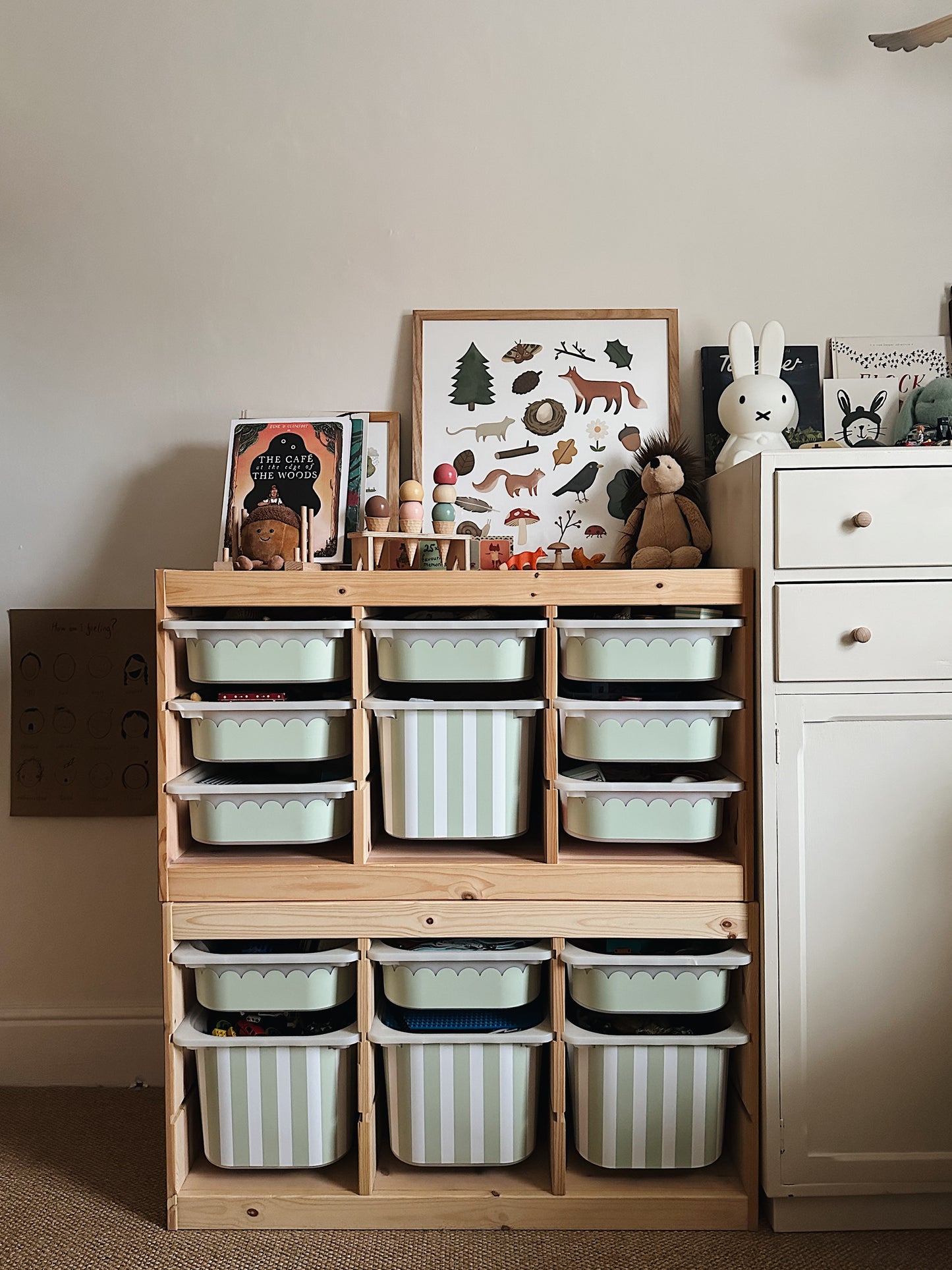 Striped Stickers For Ikea Trofast Drawers