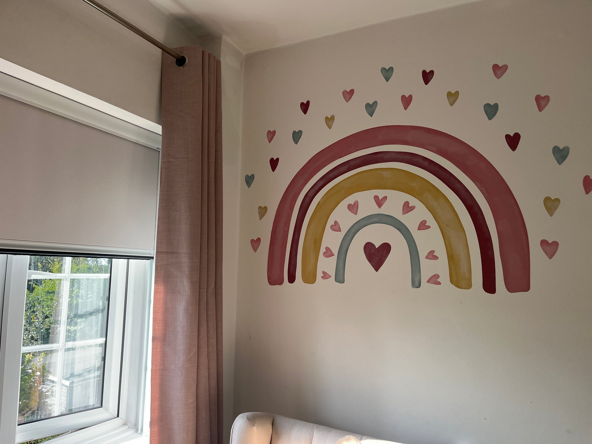 Loving Heart Rainbow Nursery Wall Sticker - Nursery Stickers