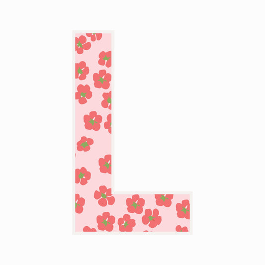 Letter L - Floral - Nursery Stickers