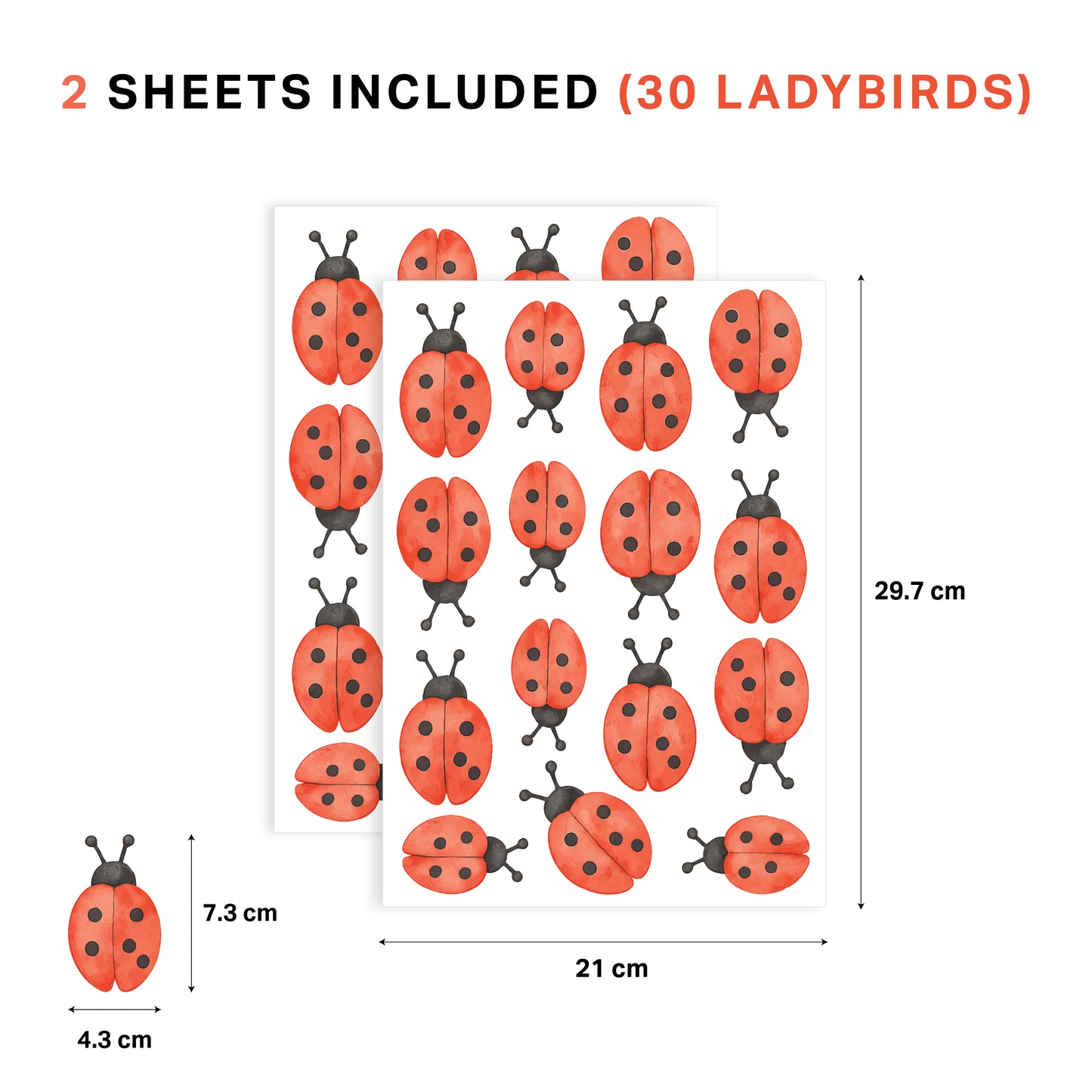 Little Ladybird Trail Nursery Wall Stickers