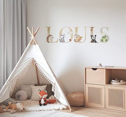 Woodland Personalised Names Nursery Wall Stickers - Nursery Stickers