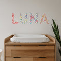 British Floral-Inspired Personalised Names Wall Stickers