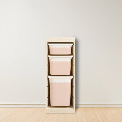 Wavy Scallop Stickers For Ikea Trofast Drawer (Side Facing Vertical Units) - Nursery Stickers