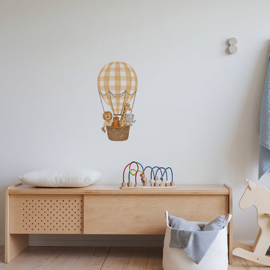 Safari Hot Air Balloon Nursery Wall Sticker