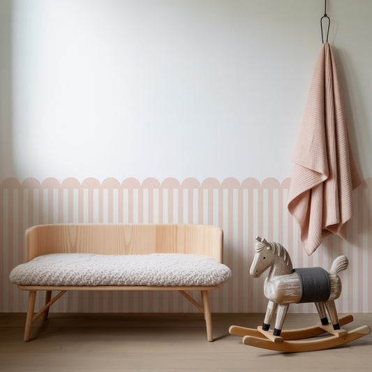 Scallop Stripe Panel Wall Sticker