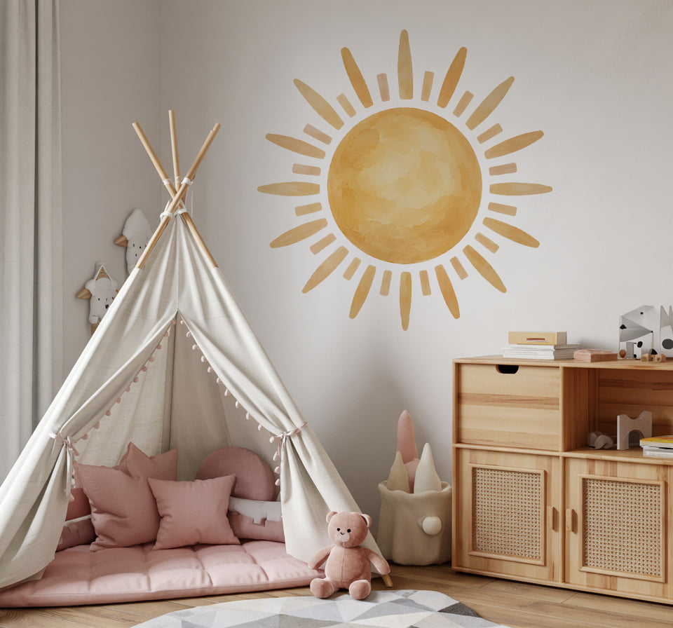 Watercolour Sunshine Nursery Wall Sticker