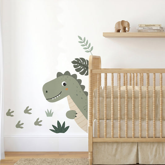 Peeking Dinosaur Nursery Wall Sticker
