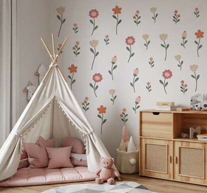 Flower Patch Nursery Wall Stickers