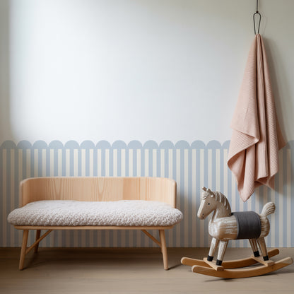 Scallop Stripe Panel Wall Sticker