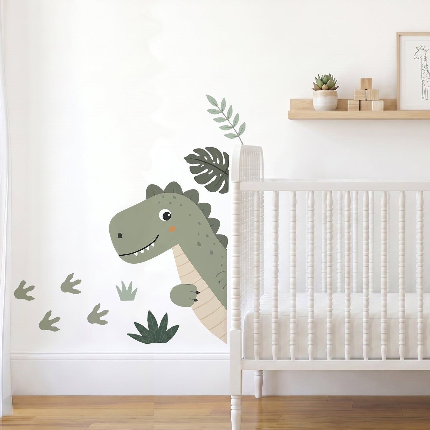 Peeking Dinosaur Nursery Wall Sticker