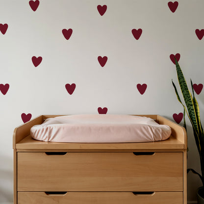 Red Heart Nursery Wall Stickers
