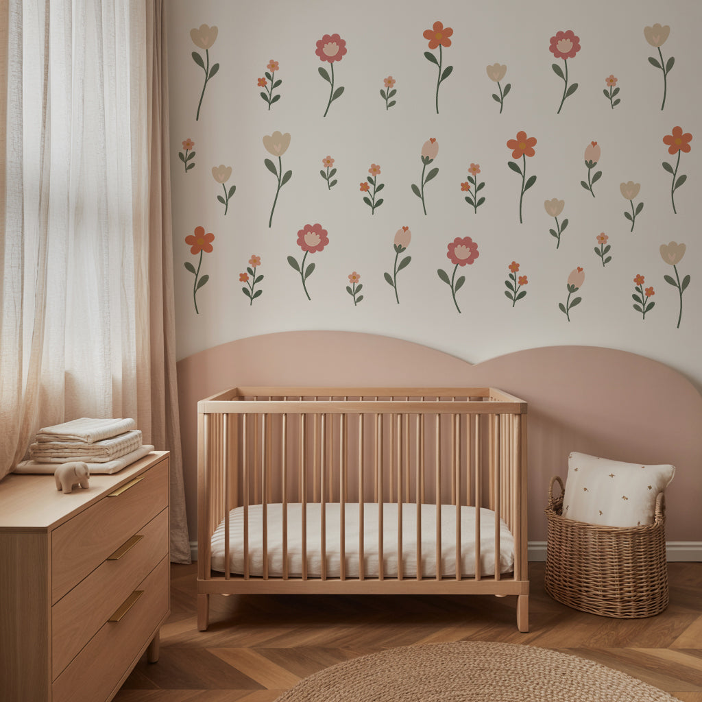 Flower Patch Nursery Wall Stickers
