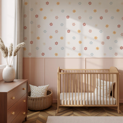 Colourful Daisy Flowers Nursery Wall Stickers