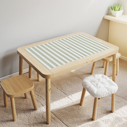 Striped Stickers For Ikea Flistat Table