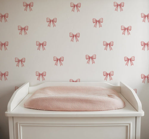 Pink Bow Wall Stickers - Nursery Stickers