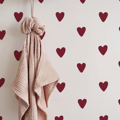 Red Heart Nursery Wall Stickers
