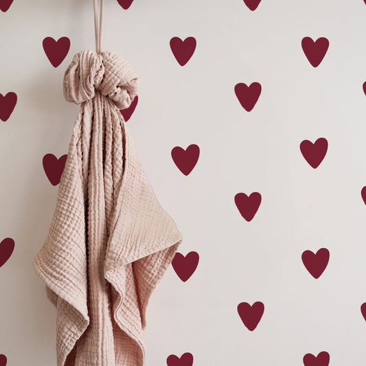 Red Heart Nursery Wall Stickers